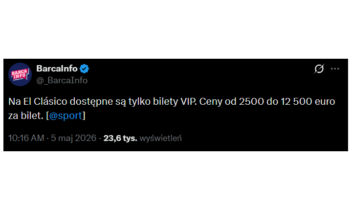 HIT! Tyle kosztują BILETY VIP na El Clasico!